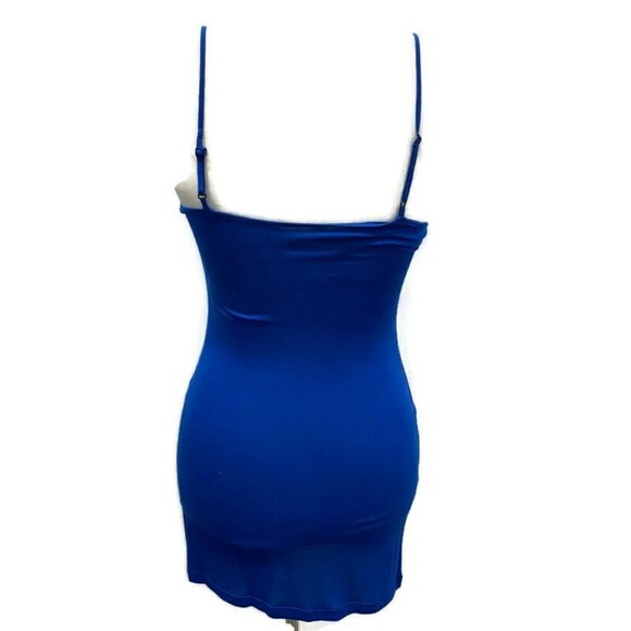Diane Von Furstenberg Cobalt Blue Perforated Dress - Picture 4 of 5